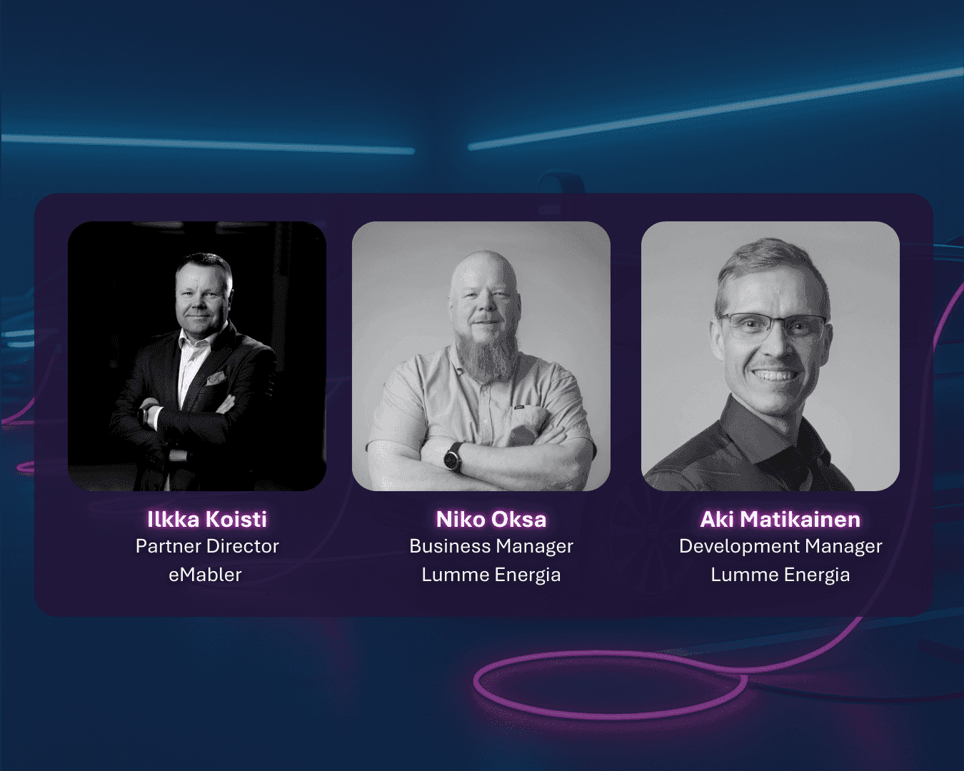 Meet the speakers: Niko Oksa (Business Manager) and Aki Martikainen (Development Manager) — Lumme Energia